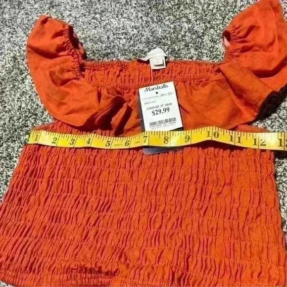 Monteau Los Angeles Crop Top, M, Burnt Orange NWT - Picture 4 of 10